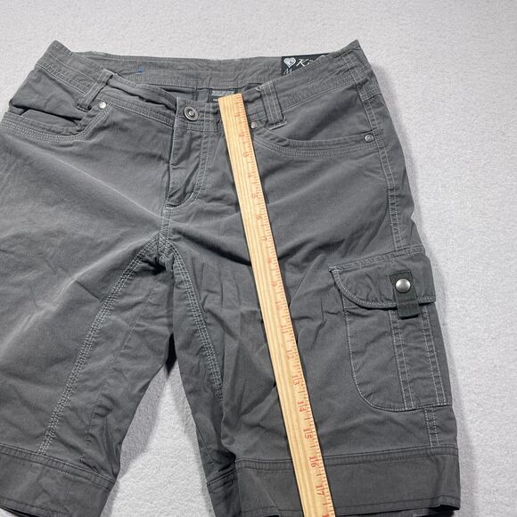 KÜHL Patina Dye Cargo Short Womens Size 8 Gray 9″ Inseam Gorp‎ Outdoors - Picture 2 of 11